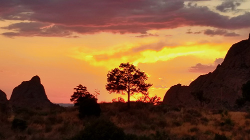 Sunset at Chisos Lodge