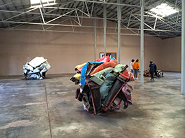 John Chanberlain's Wrecked Car Sculpture