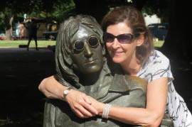 Snuggling with John Lennin