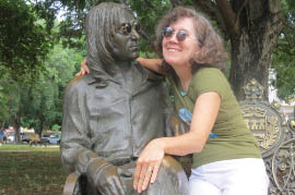 Snuggling with John Lennin