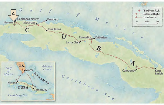 Cuba Map--Havana