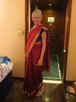 Wearing Sari