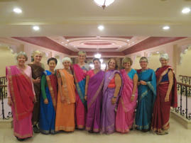 Wearing Sari
