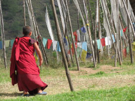 Young monks play soccer