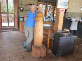 Nancy at the restaurant