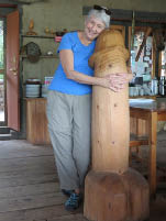 Nancy at the restaurant