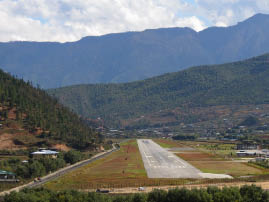 Runway at Paro Airport