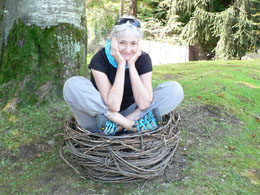 Nancy sitting on her eggs
