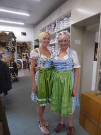 Trying on a dirndl