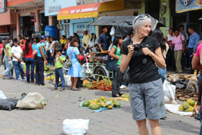 Nancy at the market