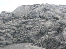 Twisted lava mounds