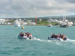 Heading to Santa Cruz Islaland