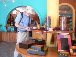 Bill pretending to shop