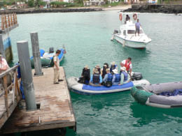 Loading the panga (zodiac)