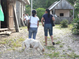 Shoppers at the market
