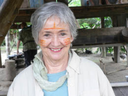 Nancy with face painted