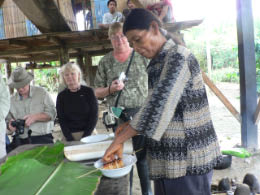 Mercedes preparing lunch