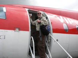 Bill (VIP) boarding VIP Airlines