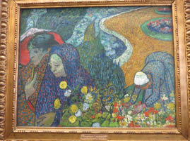 Vincent van Gogh – His mother and sister in a garden from his childhood