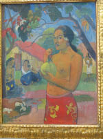 Paul Gauguin – 1893 – Woman Holding a Fruit – simple pleasures of life