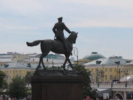 Marshal Zhukov pushed back the Germans and captured Berlin in 1945